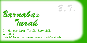 barnabas turak business card